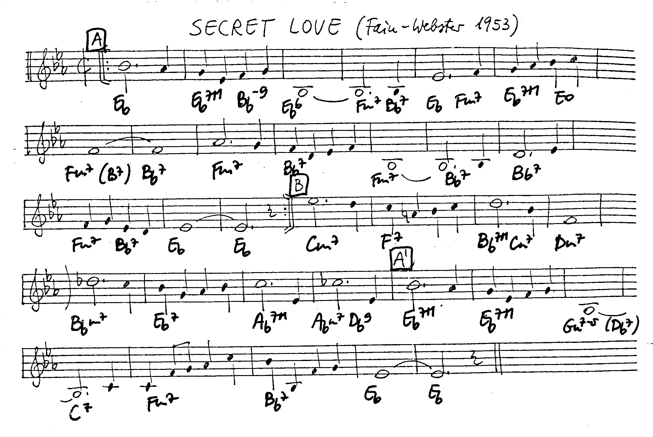 secret love leadsheet – book us for your next 20s or gatsby event